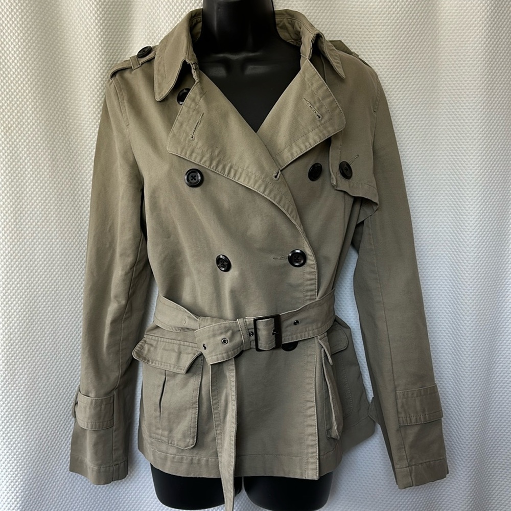 J Peterman Double Breasted Short Trench 8